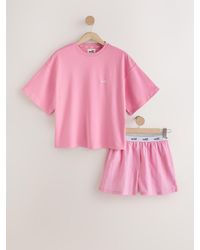 Self - Bright Slogan Pyjamas Shorts Set - Lyst