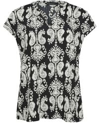 Evans - Abstract Print Frill Neck Blouse - Lyst