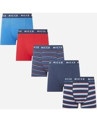 NICCE Multipacks - Nicce 5 Pack Boxers Valdor - Lyst