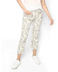 Nicole Miller Camo Cropped Flare Jean - Multicolour
