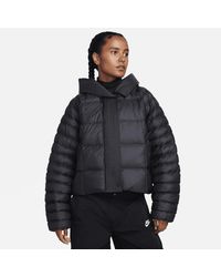 Nike - Giacca oversize con cappuccio therma-fit sportswear swoosh puffer primaloft® - Lyst