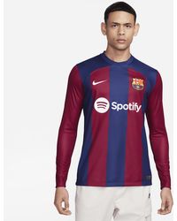 Nike - F.c. Barcelona 2023/24 Stadium Home Dri-fit Football Long-sleeve Shirt 50% Recycled Polyester - Lyst