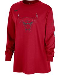 Nike - Chicago Bulls Essential Nba Long-sleeve T-shirt Cotton - Lyst