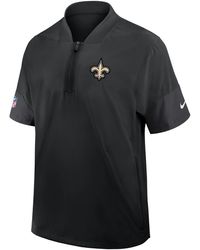 Nike - New Orleans Saints Sideline Coach Nfl 1/2-Zip Short-Sleeve Jacket - Lyst