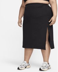 Nike - Sportswear Chill Knit Slim Midi Ribbed Skirt (plus Size) - Lyst