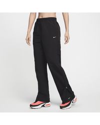 Nike - Sportswear Essential Uv High-waisted Open-hem Zip Trousers Nylon - Lyst