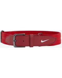 red nike belt