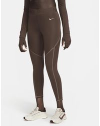 Nike - Pro 7/8-legging Met Halfhoge Taille En Zakken - Lyst