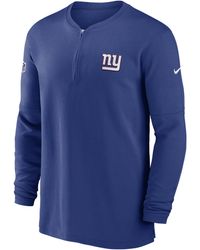 Nike - New York Giants Sideline Men's Dri-fit Nfl 1/2-zip Long-sleeve Top - Lyst