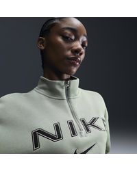 Nike - Sportswear Phoenix Fleece Oversized 1/4-Zip Logo Top - Lyst