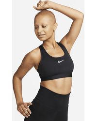 Nike - Swoosh Medium-support Padded Sports Bra Polyester - Lyst