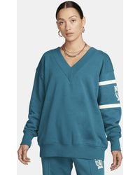 Nike - Sportswear Phoenix Fleece V-neck Sweatshirt Polyester - Lyst