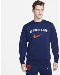 Nike - Netherlands Club Fleece Football Crew-neck Sweatshirt - Lyst