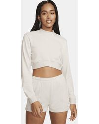 Nike - Sportswear Chill Terry Crew-neck Cropped French Terry Top 50% Sustainable Blends - Lyst