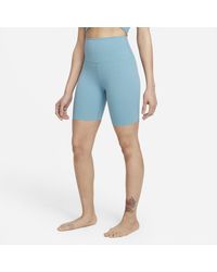 Nike Synthetic Yoga Luxe Shorts in Black,Dark Smoke Grey (Black) - Lyst