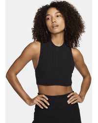 Nike - Sportswear Chill Knit Tight Mock-neck Ribbed Cropped Tank Top - Lyst