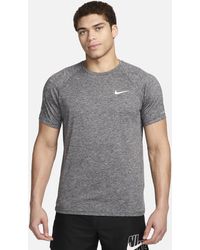Nike - Heathered Short-Sleeve Hydroguard Swim Shirt - Lyst