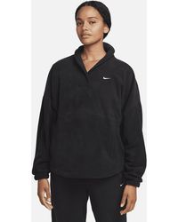 Nike - Therma-fit One Oversized Long-sleeve Fleece Top - Lyst