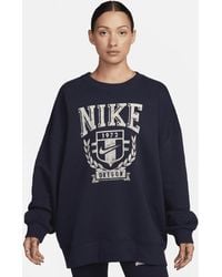 Nike - Sportswear Oversized Fleece Crew-neck Sweatshirt Polyester - Lyst
