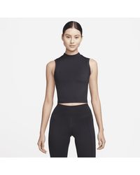 Nike - One Fitted Dri-fit Mock-neck Cropped Tank Top - Lyst