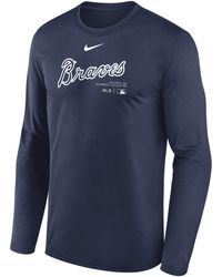 Nike - Atlanta Braves Authentic Collection Practice Dri-fit Mlb Long-sleeve T-shirt - Lyst