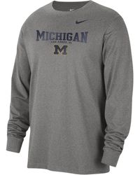 Nike - Michigan State College Crew-neck Long-sleeve T-shirt - Lyst