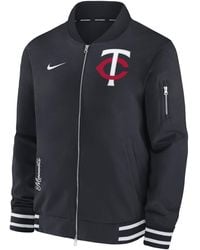 Nike - Minnesota Twins Authentic Collection Mlb Full-zip Bomber Jacket - Lyst