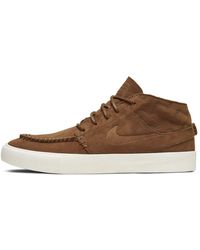 brown high top nikes