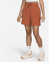 Nike - Sportswear Essential Geweven Shorts Met Hoge Taille - Lyst