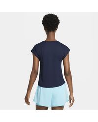 Nike Synthetic Court Dri Fit Tennis Top In Black Lyst