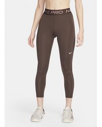 Nike - Pro 365 7/8-legging Met Halfhoge Taille - Lyst