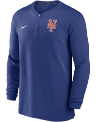 Nike - New York Mets Authentic Collection Game Time Dri-fit Mlb 1/2-zip Long-sleeve Top - Lyst