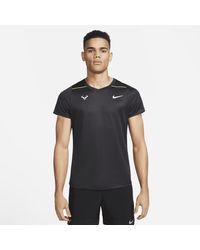 Nike Court Dri-fit Rafa Challenger Short-sleeve Tennis Top - Black