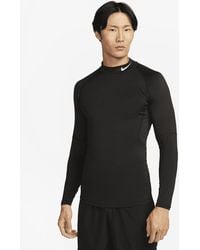 Nike - Pro Dri-fit Fitness Mock-neck Long-sleeve Top Polyester - Lyst