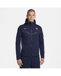 Nike - Felpa da calcio con cappuccio e zip a tutta lunghezza fff tech fleece windrunner - Lyst