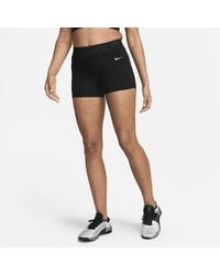Nike - Pro Shorts Met Halfhoge Taille En Mesh Vlakken - Lyst