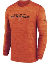 Nike Men's Dri-Fit Sideline Velocity (NFL Cincinnati Bengals) T-Shirt in Grey, Size: Large | 00O506G9A-0BO