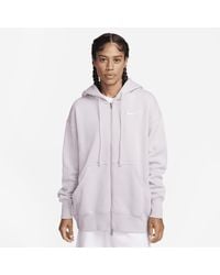 Nike - Sportswear Phoenix Fleece Oversized Fleecehoodie Met Rits Over De Hele Lengte - Lyst