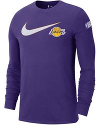 Nike - Los Angeles Lakers Swoosh Essential Nba Long-sleeve T-shirt - Lyst