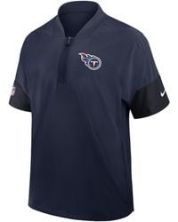 Nike - Tennessee Titans Sideline Coach Nfl 1/2-Zip Short-Sleeve Jacket - Lyst
