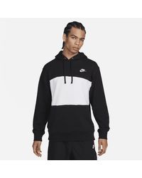 Nike - Club Fleece French Terry Color-blocked Hoodie - Lyst