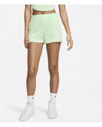 Nike - Shorts slim fit a vita alta in french terry 5 cm sportswear chill terry - Lyst