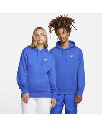 Nike - Felpa pullover con cappuccio sportswear club fleece - Lyst