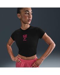 Nike - After Dark Tour Slim Short-Sleeve Cropped T-Shirt - Lyst
