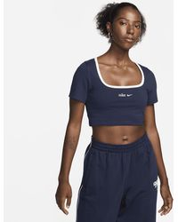 Nike - Sportswear Square-neck Cropped T-shirt Polyester - Lyst
