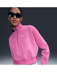 Nike - Sportswear Phoenix Fleece 1/4-Zip Cropped Sweatshirt - Lyst