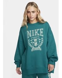 Nike - Sportswear Oversized Fleece Crew-neck Sweatshirt Polyester - Lyst