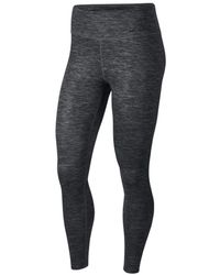 Nike One Luxe Heathered Mid-rise Tights - Black