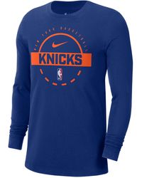 Nike - New York Knicks Nba Practice Long-Sleeve T-Shirt - Lyst