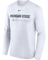 Nike - Michigan State Courtside Basketball Shootaround Legend Dri-Fit College Long-Sleeve T-Shirt - Lyst